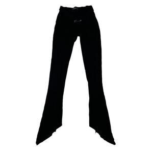 Finesse - Ribbed V Waist Pants in Black